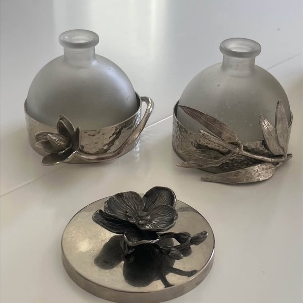 Michael Aram 2 Reed Diffuser Bamboo Lotus silver